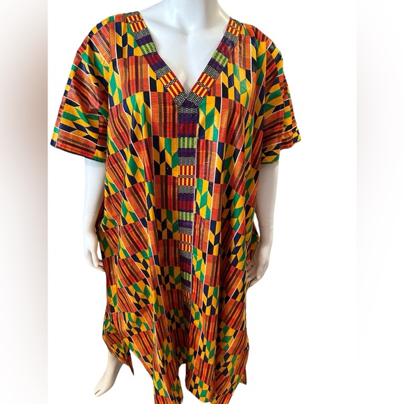 New | Kente Print Kaftan | Made in The Gambia - Picture 1 of 6